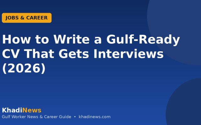 How to Write a Gulf-Ready CV That Gets Interviews (2026)