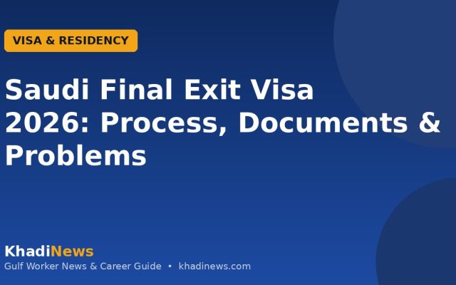 Saudi Final Exit Visa 2026: Process, Documents & Problems