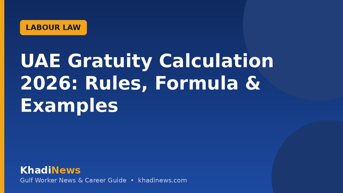 UAE Gratuity Calculation 2026: Rules, Formula & Examples