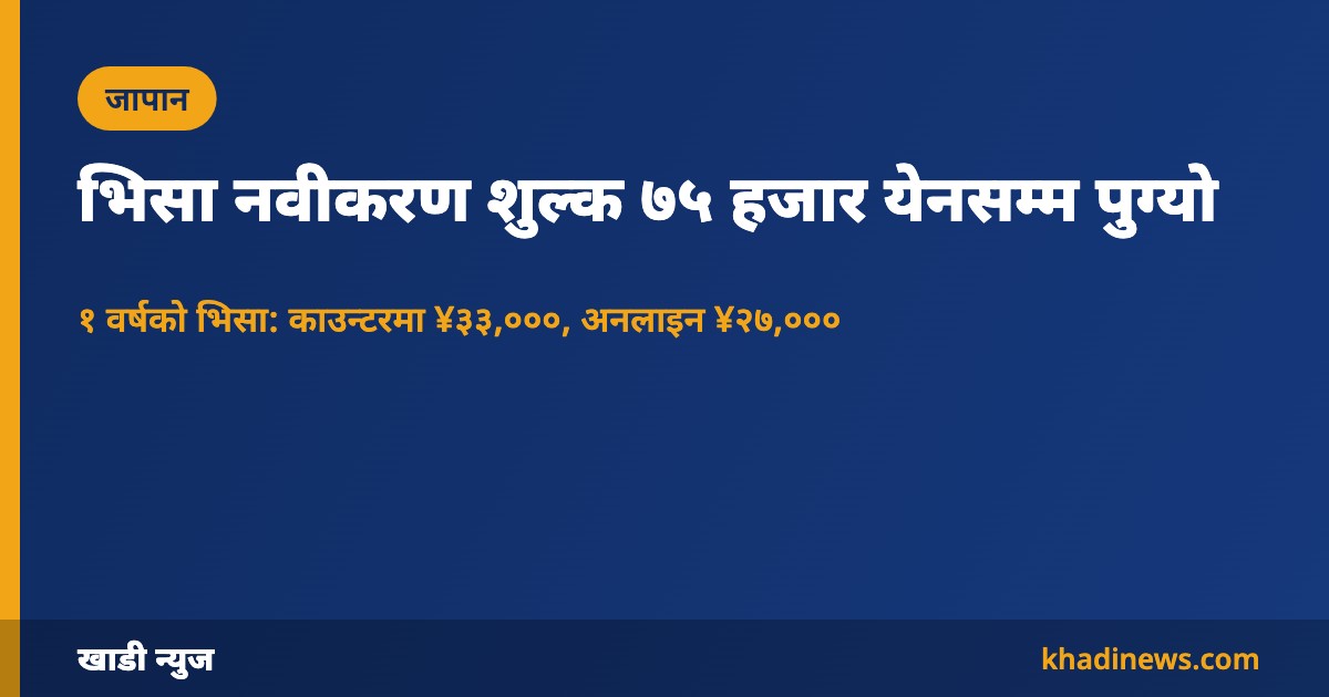 जापानमा भिसा नवीकरण शुल्क वृद्धि: खाडी न्युज ग्राफिक