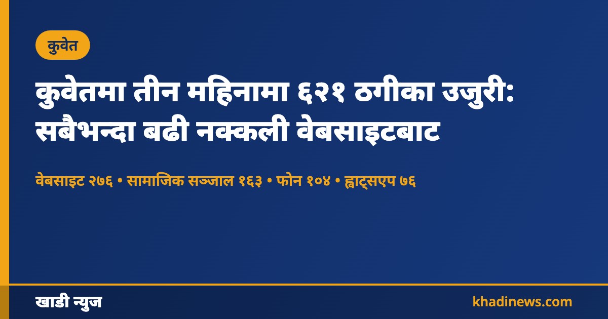 कुवेत ठगी उजुरी तथ्यांकको समाचार कार्ड
