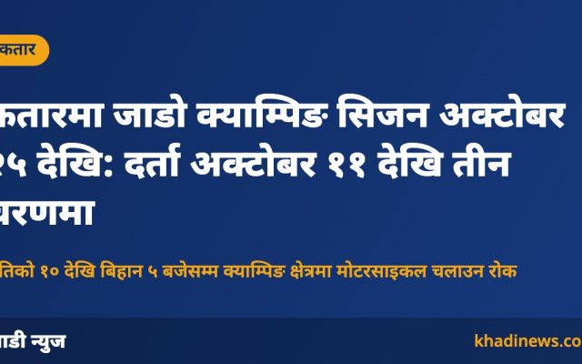 कतारको जाडो क्याम्पिङ सिजन २०२६–२७ बारे खाडी न्युजको ग्राफिक